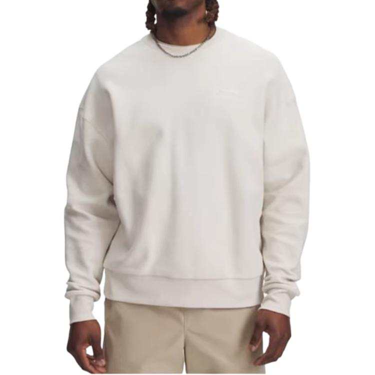Under Armour Sweatshirts Men's Ivory Crew Neck Moderate