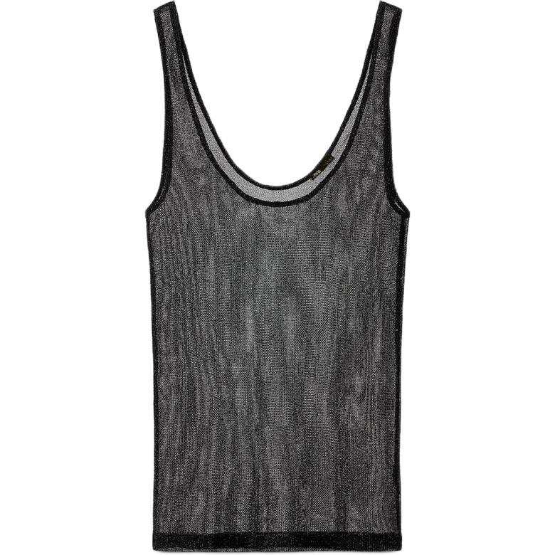 ZARA Tank Tops Women's Black Crew Neck Other