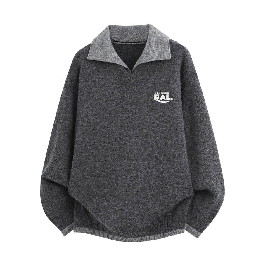 PAL ONGACO Knitwear Unisex Lapel Moderate Mock Two Piece
