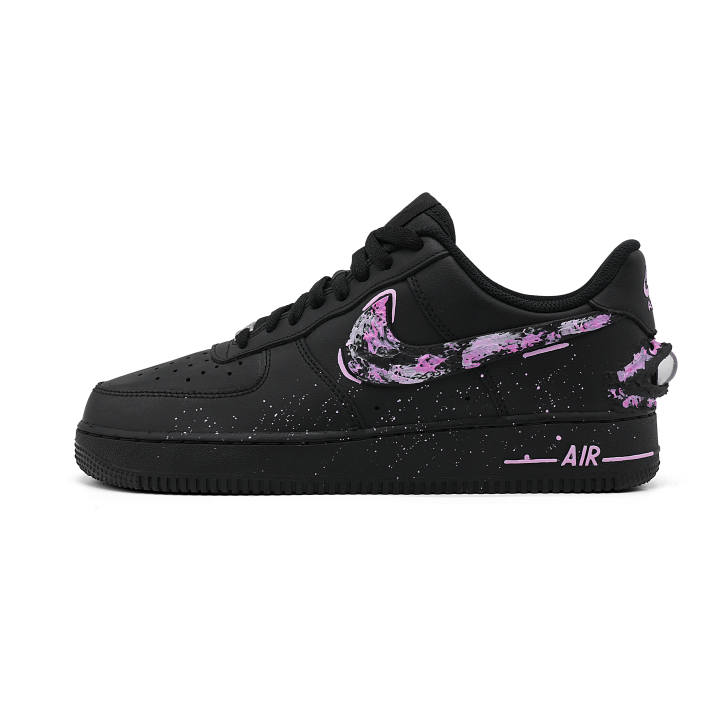 Nike Nike Air Force 1 Low top Skateboard Shoes Unisex Black Pink