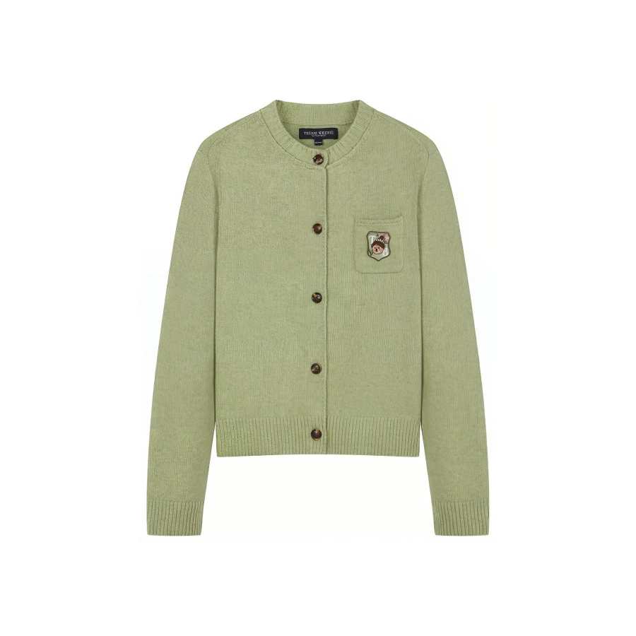 Teenie Weenie Sweaters Women's Crew Neck Moderate Cardigan