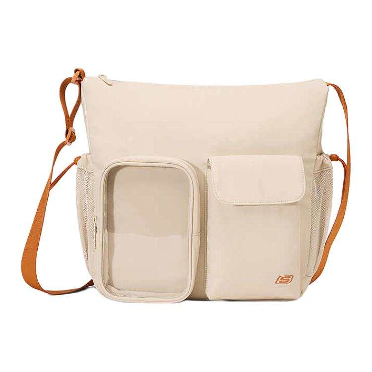 Skechers Fabric, Mesh Fabrics Crossbody Bags Medium Unisex Crystal Gray