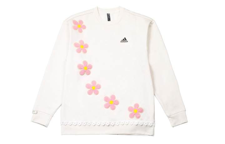 Adidas Adidas LABEL Sweatshirts Unisex White Crew Neck Moderate Regular