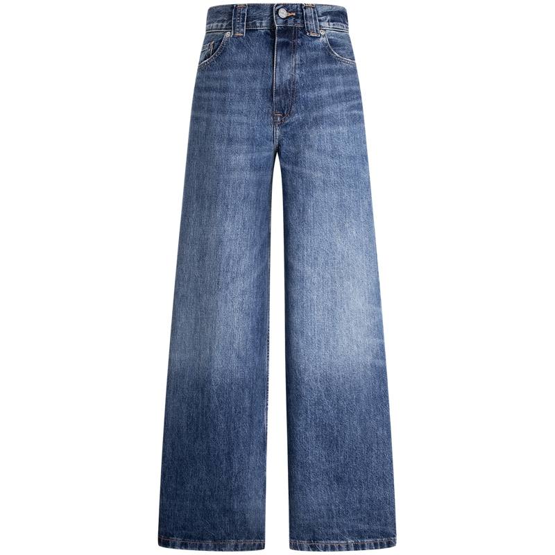Tommy Hilfiger Jeans Women's Denim Blue 1A5 Moderate Wide Leg Pants