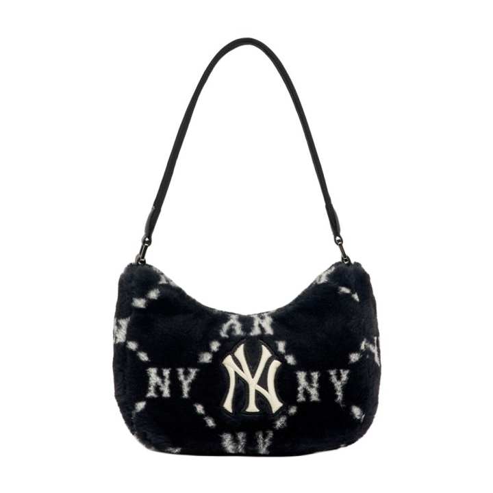 MLB MLB Plush Shoulder Bag, Handbag, Shoulder Bag Regular Unisex Black