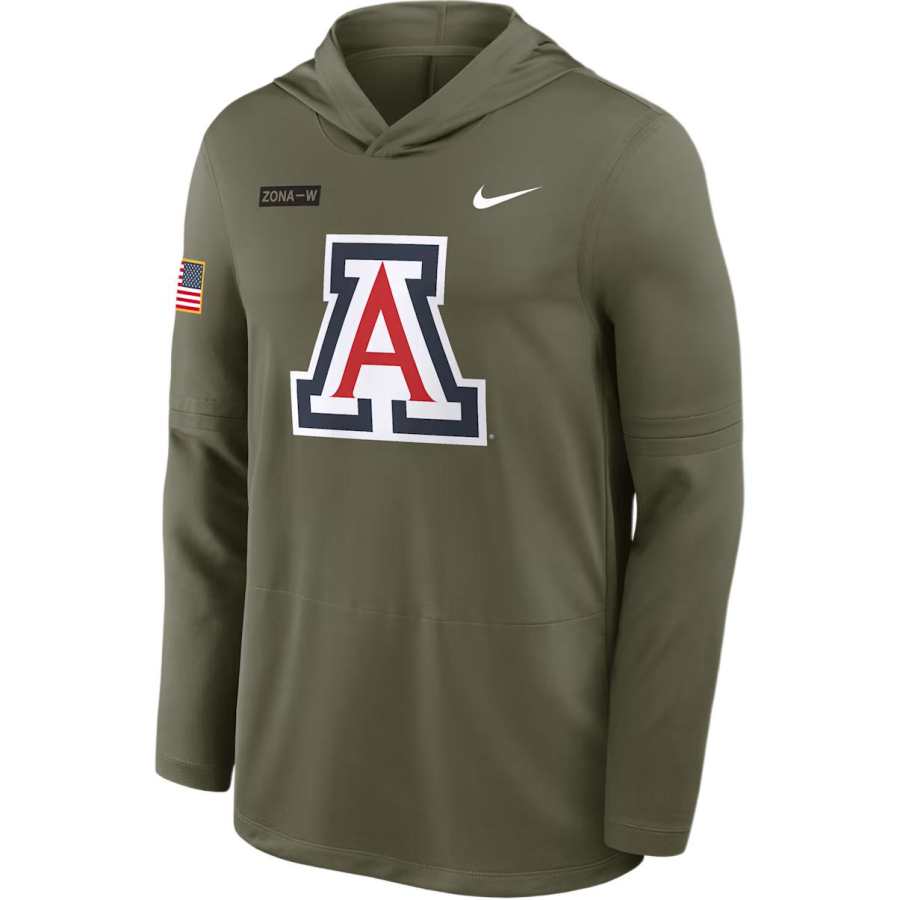 Nike Nike Arizona 2025 Military Appreciation Men's Nike Dri-FIT College Long-Sleeve Hooded Top