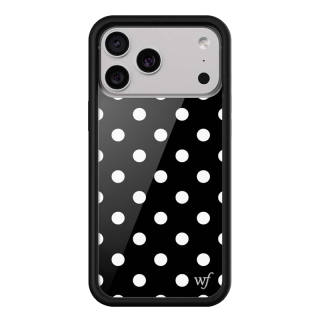 WILDFLOWER Black Polka Dot Phone Case Polka Dot Compatibility Apple IPhone 17/16/15/14/Pro/Max