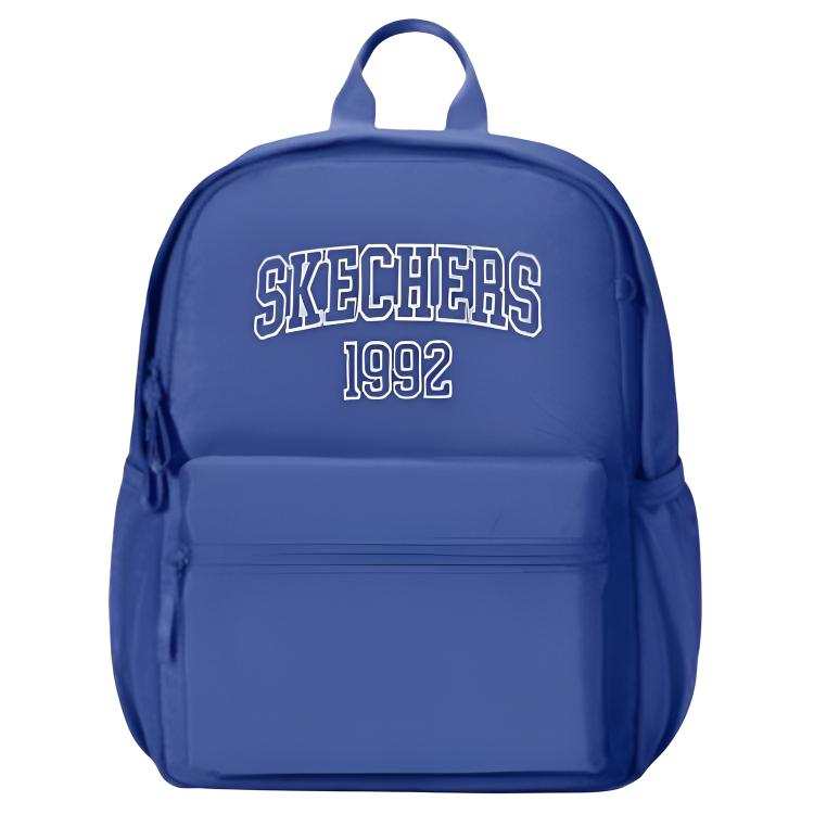 Skechers Comfortable Sports Collection Letter Print Multi External Pocket Design Backpack Unisex Voyage Blue