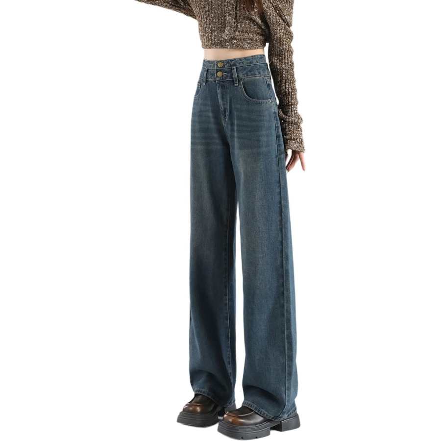 Tonlion Jeans Women's Medium Blue Moderate Straight Fit Pants