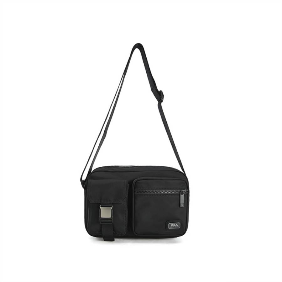FILA Heritage Fabric Crossbody Bags Men's Jet Black