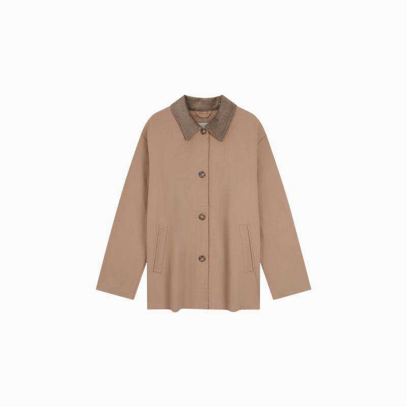 Calvin Klein corduroy collar cotton overcoat