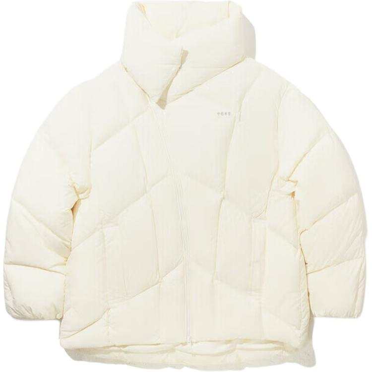 Li-Ning Li Ning Down Jackets Women's Mother Of Pearl White Stand Collar Moderate Down Jacket