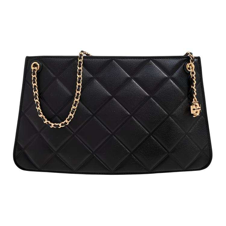 TORY BURCH TORY BURCH Fleming Leather Shoulder Bag Small Women's Black