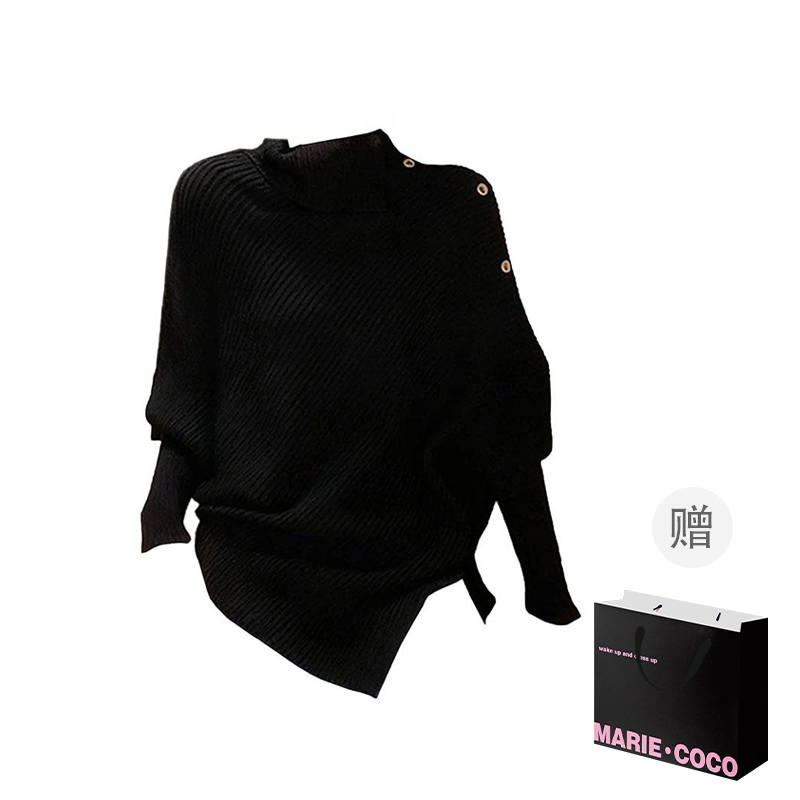 MARIE·COCO Knitwear Women's Knitwear Top Turtleneck Moderate Batwing
