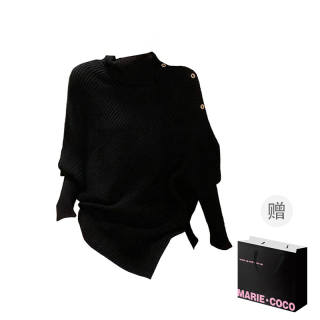 MARIE·COCO Knitwear Women's Knitwear Top Turtleneck Moderate Batwing