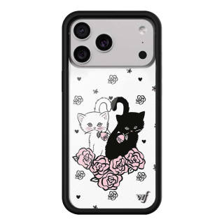 WILDFLOWER Silicone Material Kitten Phone Cases Compatibility Apple IPhone 17/16/15/14/Pro/Max Girlish