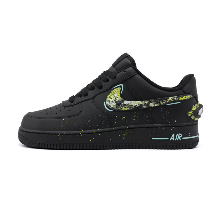 Nike Nike Air Force 1 Low top Skateboard Shoes Unisex Black Green