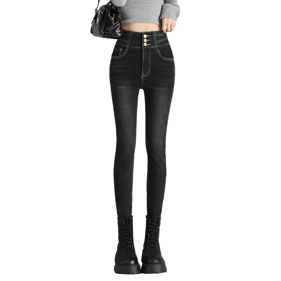 Tonlion Jeans Women's Black Moderate Slim Fit Pants
