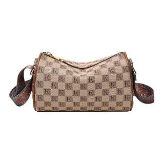 AOKANG PVC Synthetic Leather Pillow Bag, Crossbody Bag, Cylinder Bag, Boston Bag Women's