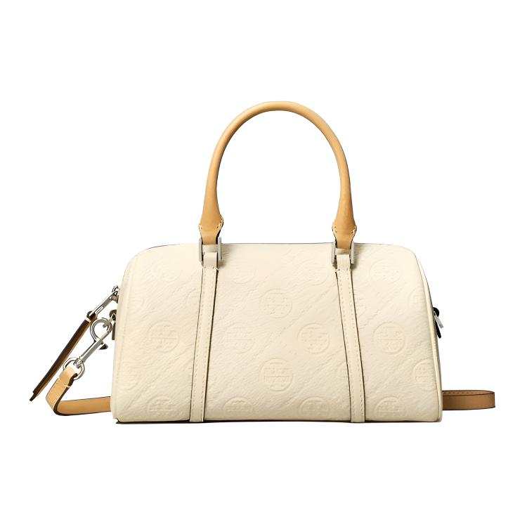 TORY BURCH T Monogram Leather One Shoulder Handbag Mini Women's Warm White
