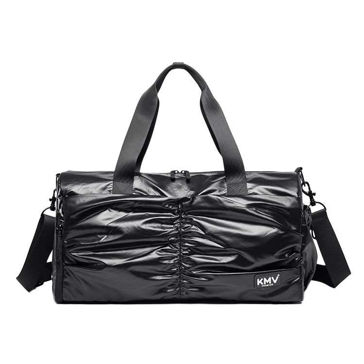 KMV Polyurethane Crossbody Bag, Training Bag, Yoga Bag, Gym Bag Medium Unisex Rainbow Rose Gold Diamond Silver