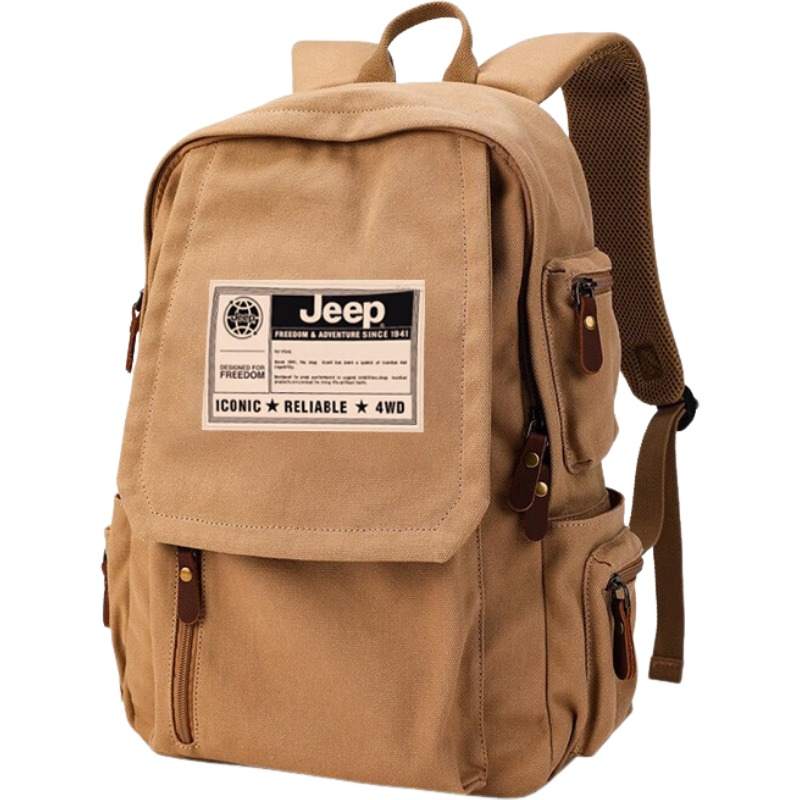 Jeep Jeep Canvas Backpack Regular Unisex Khaki