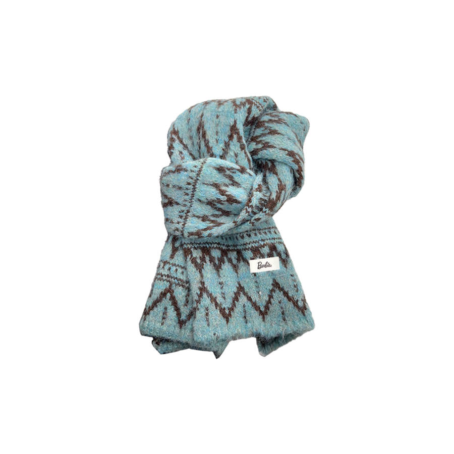 Barbie Wool Blend Knit Scarves Unisex