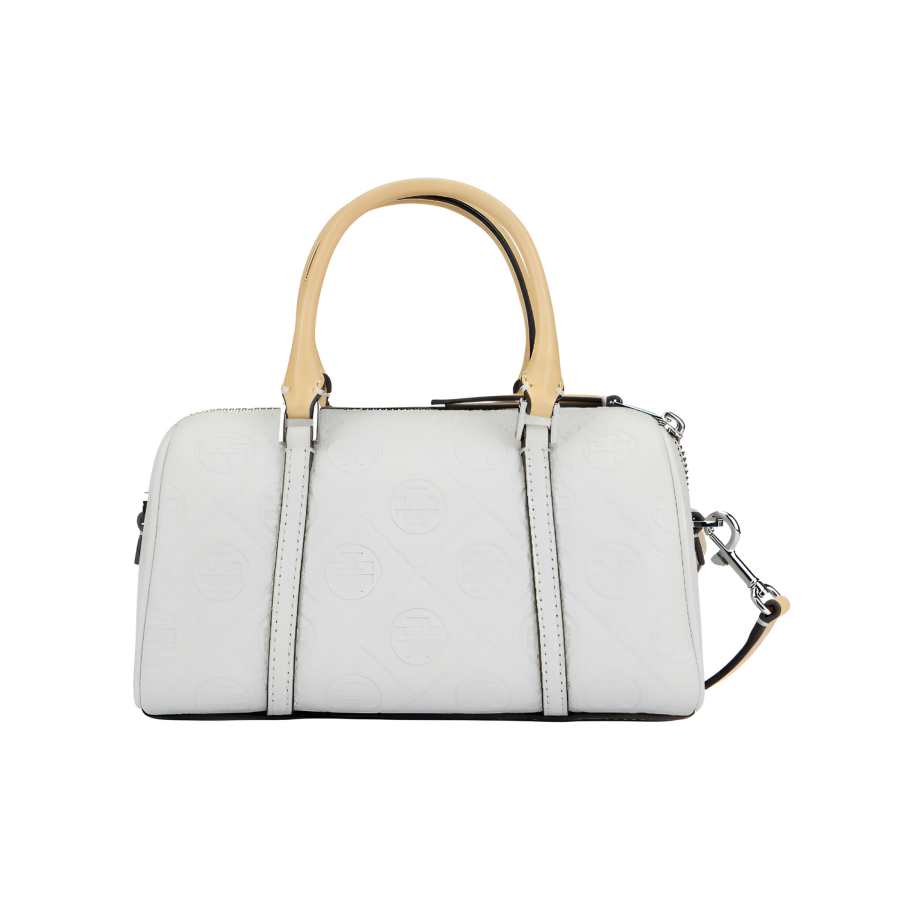 TORY BURCH Leather Crossbody Bag, Handbag Mini Women's Light Gray