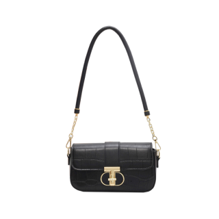 JANE KLAIN Pu Shoulder Bag, Crossbody Bag Small Women's Black/Pink/Ecru