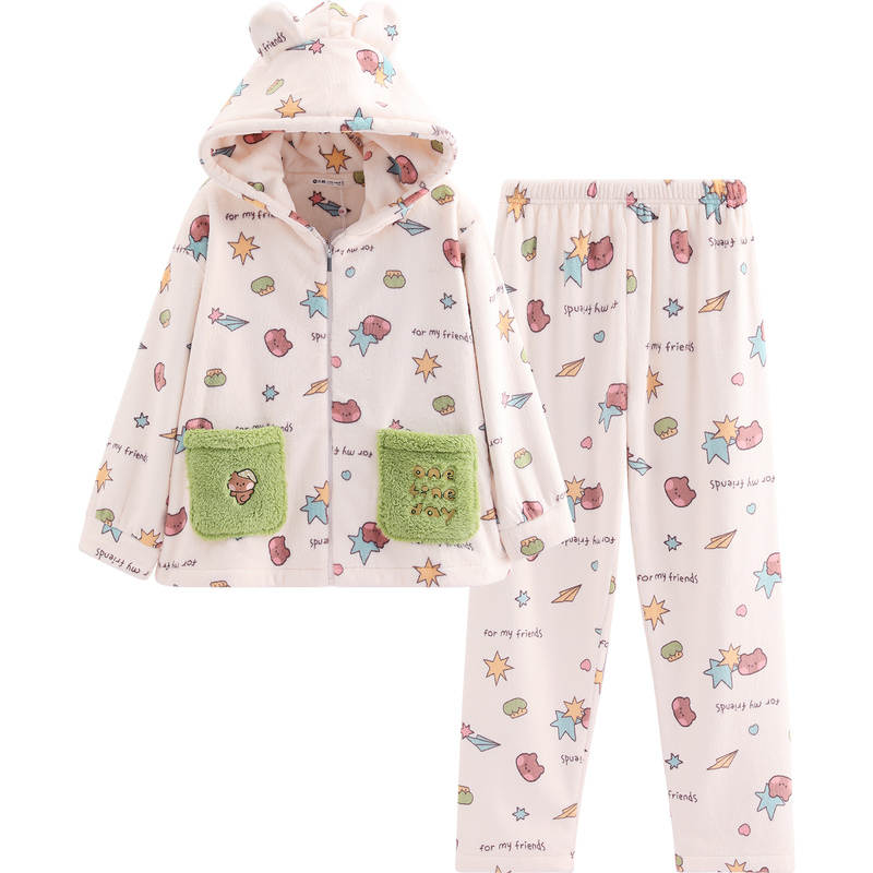 FENTENG FENTENG Brown Bear Pajama Set Women's