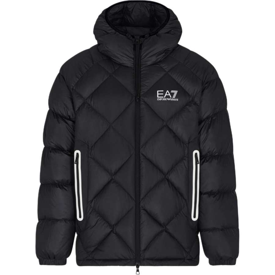 Emporio Armani quilted hooded coat