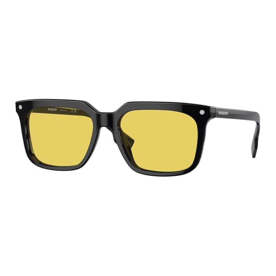 Burberry Burberry Rectangular Sunglasses Men's Yellow Lens