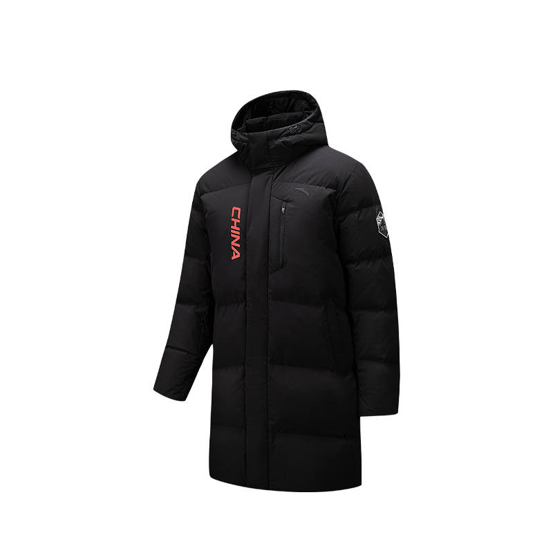 ANTA Down Jackets Men's Black Hooded Thickened Other