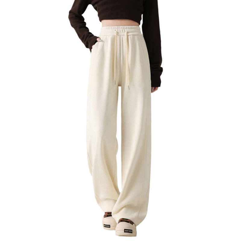 MIIOW Casual Pants Women's Thickened And Fleece Lined Wide Leg Pants