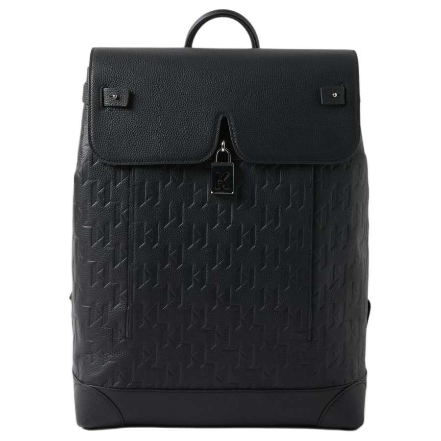 KARL LAGERFELD / Karl Lagerfeld Jeans Cow Leather Backpack Large Size Regular Men's Black