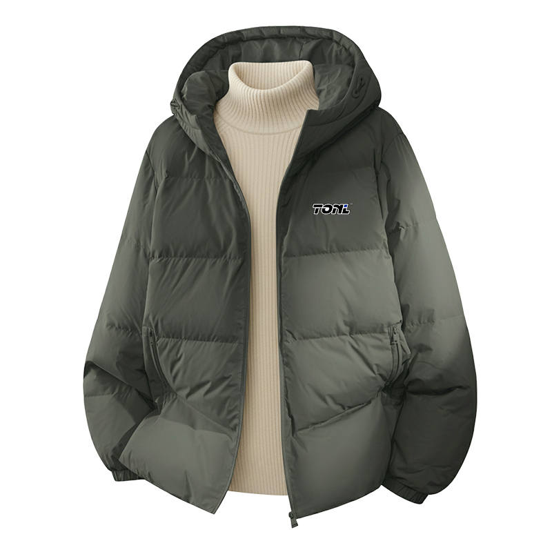 Tonlion Down Jackets Unisex Hooded Thickened Puffer Jacket