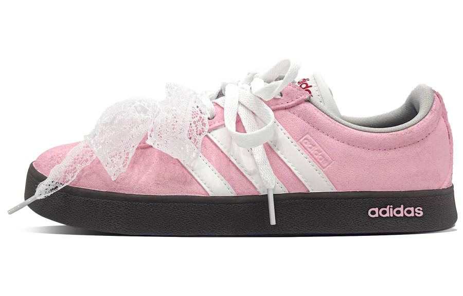 Adidas Adidas Vl Court Classic Daisy Sweetheart Waterproof And Wear resistant Low top German Army Trainers Women's Soft Pink
