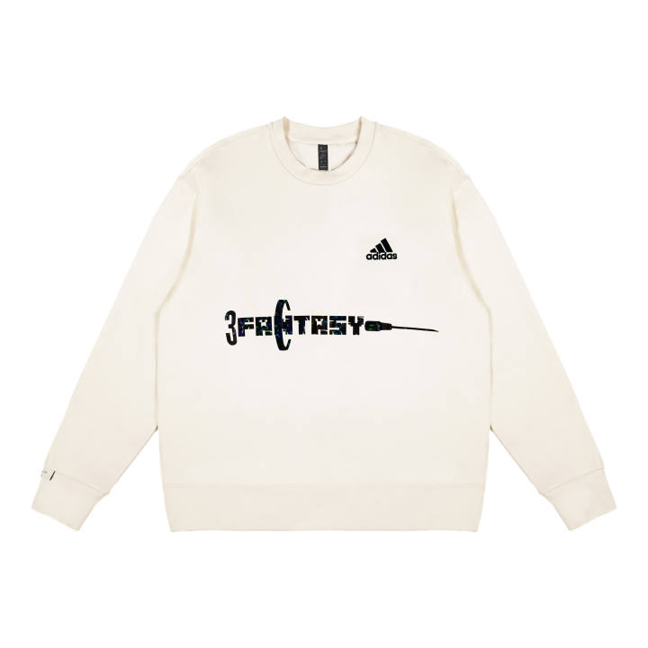 Adidas Adidas Sweatshirts Unisex White Crew Neck Moderate Regular
