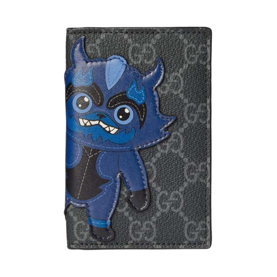 GUCCI Coated Fabric Card Holder Women's Black