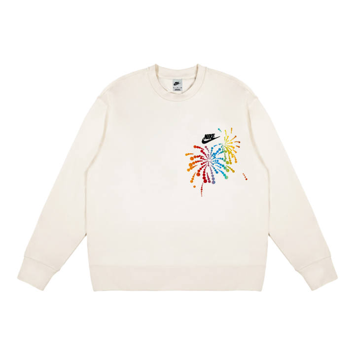 Nike Nike Sweatshirts Unisex Ecru Crew Neck Thickened Regular