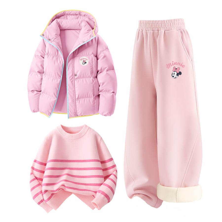 Disney Kids Casual Sportswear Crew Neck Thickened