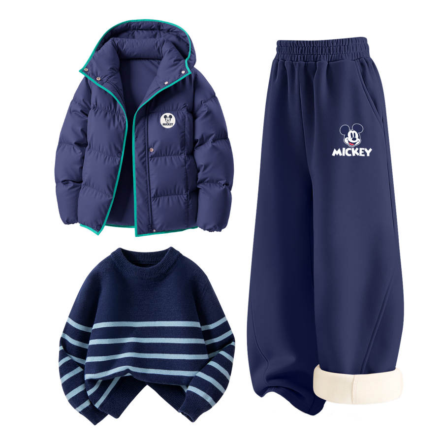 Disney Kids Casual Sportswear Crew Neck Thickened