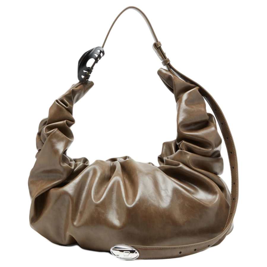 DIESEL Polyurethane Shoulder Bag Large Women's Beige