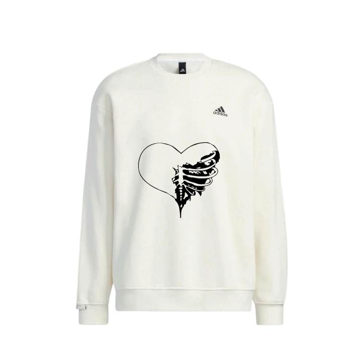 Adidas Adidas LABEL Sweatshirts Unisex White Crew Neck Moderate Regular