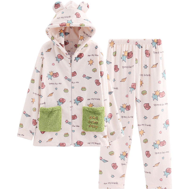 FENTENG FENTENG Brown Bear Pajama Set Men's