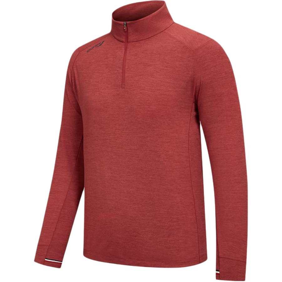 Saucony Knitwear Unisex Red Stand Collar Moderate