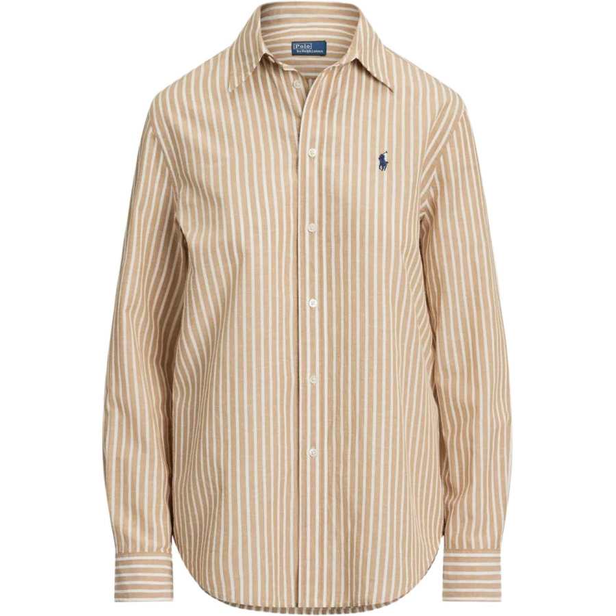 Polo Ralph Lauren Shirt Classic Version Women's Camel & White