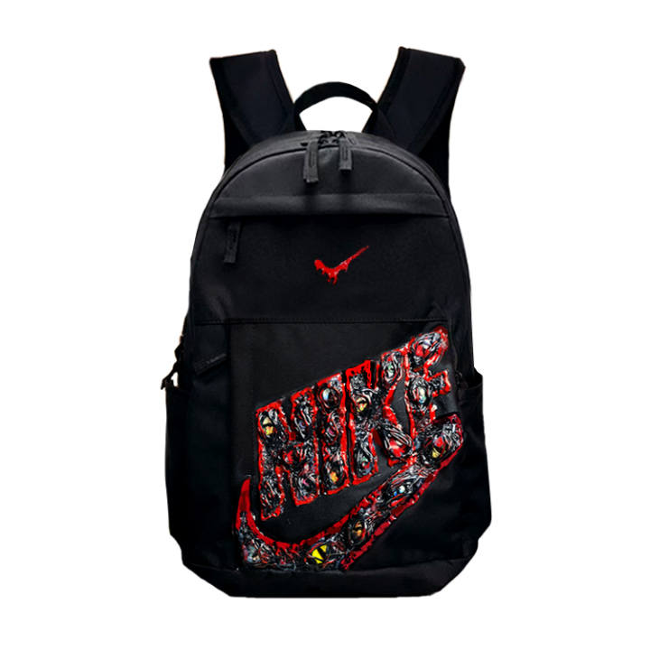 Nike Nike Polyester Backpack Regular Unisex Black Red