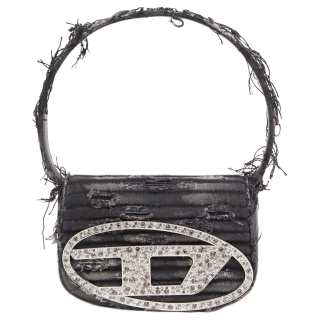 DIESEL Frayed Logo plaque Tote Bag