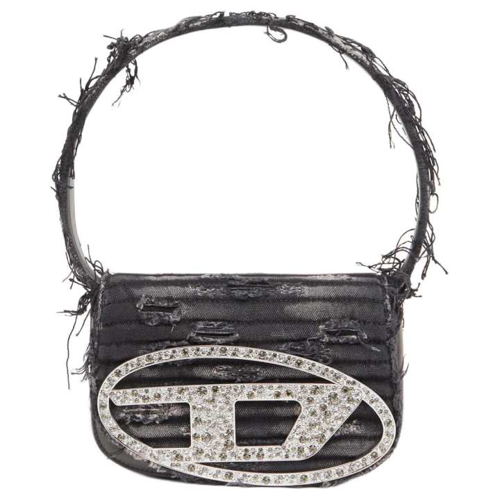DIESEL DIESEL Frayed Logo plaque Tote Bag